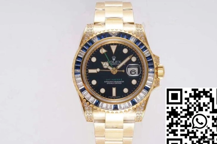 Master Blue II White GMT Rolex Factory ROF Diamond SAru 116758 1003